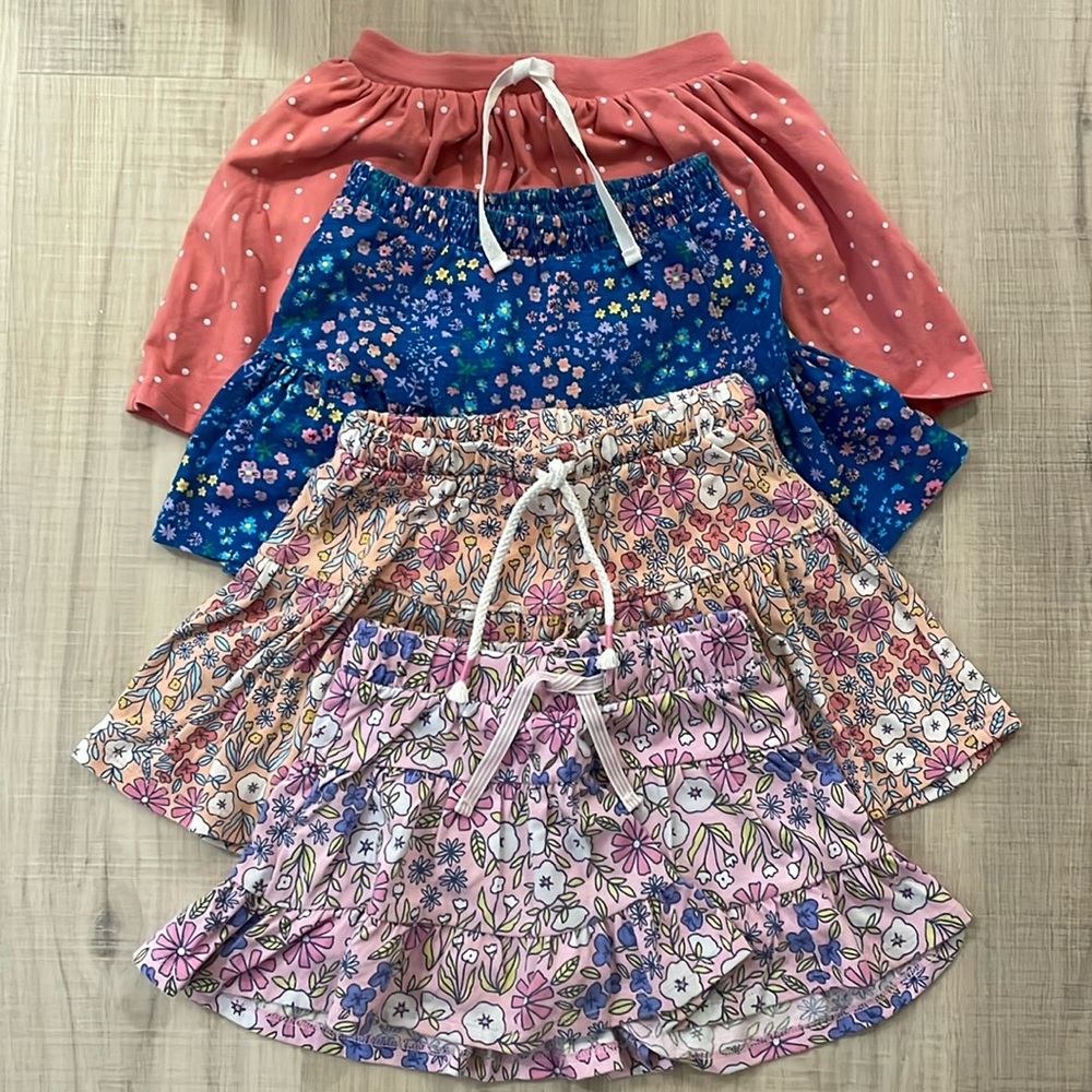 4-5T floral skort bundle of 4!
